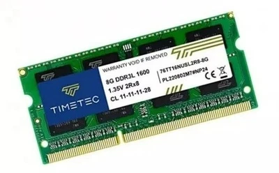 Timetec 8GB DDR3L 1600MHz PC3L-12800S PC3-12800 SO-DIMM Laptop Memory RAM Module - Image 1 of 4