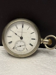 1884 Hampden Watch Co Grade 31 Model 2 11j 18er Fahys Erze Silber läuft nicht 62 - Bild 1 von 9