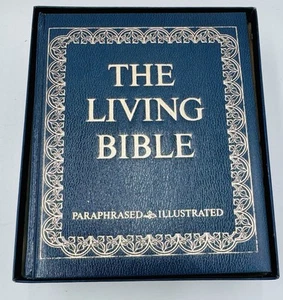THE LIVING BIBLE Deluxe Edition Paraphrased Illustrated 1973 Tyndale Padded HC s - Bild 1 von 6