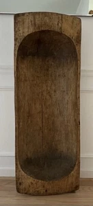 Large Antique Wooden Dough Trencher Bowl 46” Hand Hewn Primitive - Picture 1 of 2