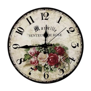 12”MDF Wall Clock - Rose - Picture 1 of 4