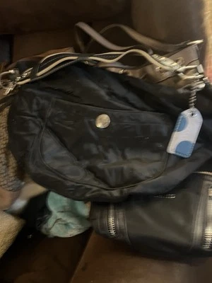 复古蔻驰 J2K-9221 黑色皮革 Ergo 水饺包 单肩包 黄油 柔软 清洁 — 第 1/4 张图片