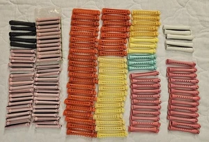 Perm Rods Huge Lot Mixed Assorted Colors Sizes Vintage Swing & Elastic Clips - Picture 1 of 17