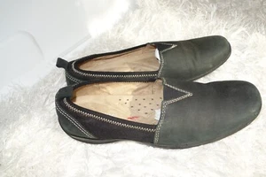 Naturalizer Franklyn Leather Loafers Slip On Flats, Black, Sz 6 ( bearly worn ) - Picture 1 of 9