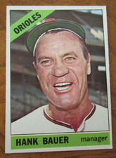 1966 Topps Baseball - # 229 Hank Bauer, Manager, Baltimore Orioles