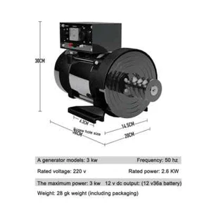 3KW5KW8KW10KW Diesel Generator Set Small DC Gasoline Generator Equipment - Picture 1 of 15