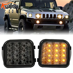 For Hummer H3 H3T Pickup 06-10 Led Front Corner Light Lamp Smoked Signal Parking - Picture 1 of 21