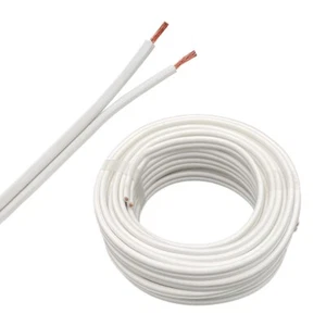 Lautsprecherkabel 2x4mm² High End Voll Kupfer Cable Hifi Audio Boxen Kabel Weiss - Bild 1 von 4