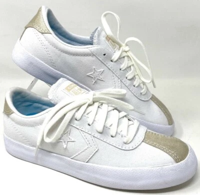 Converse Breakpoint Metallic Industrial Glam Low Top White Sneaker Women 568901C - Image 1 of 4