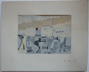 Wolfgang Reindel (1925-2001) Schaufelrad-Dampfer Orig Gouache signiert - Picture 1 of 3