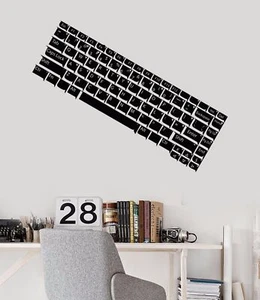 Vinyl Wall Decal Computer Keyboard IT Gamer Teen Room Stickers Mural (483ig) - Picture 1 of 3