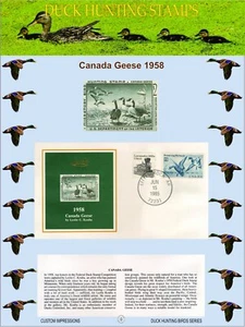 DUCK HUNTING STAMPS CANVAS WALL ART PAINTING PICTURES HANGING POSTERS HOME DECOR - Picture 1 of 1
