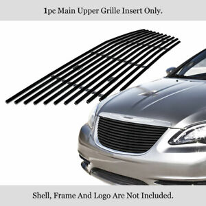 Fits 2011-2014 Chrysler 200 Main Upper Stainless Black Billet Grille Insert