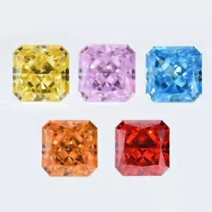 High Quality Carbon Gem Moissanite Loose Square Cut Loose Gem VVS AAAAA+ 8mm - Picture 1 of 17