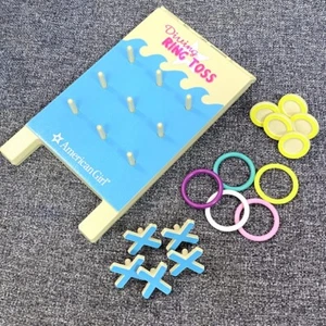 Tic Tac Toe & Ring Toss Backyar Lawn Game For 18'' American Girl Doll Pool Set - Picture 1 of 8