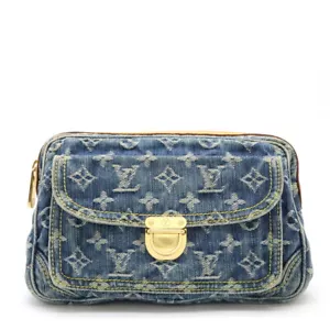 Louis Vuitton Monogram Denim Bum Waist Body Shoulder Blue M95347 - Picture 1 of 7