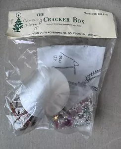 The Cracker Box White Golden Oldie Crowning Glory Christmas NIP Ornament Kit NOS - Picture 1 of 11