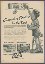 GMC Trucks Concrete Cookies Vintage Magazine Ad 1946