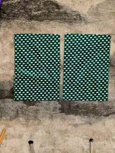 Set of 2 Printed Green and White Cotton Pillow Shams 27 x 17 Boho Jungalow Tiki - Picture 1 of 10