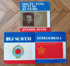 YUGOSLAVIA Brass Patriotic Tito Communism Songs Military Hymn Hej Slaveni 7" Lot - Imagen 1 de 10