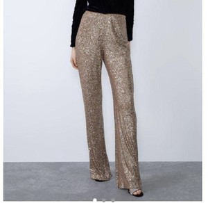 gold sequin pants