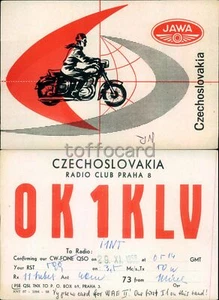 PUBBLICITA' MOTO JAWA CZECHOSLOVAKIA-RADIO CLUB PRAHA 8-C67-74 - Foto 1 di 1
