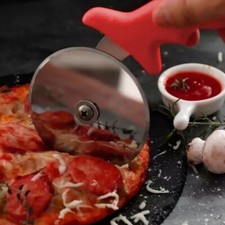 Stainless Steel Pizza Wheel Cutter Large Blade Slicer Chopper Knife Kitchen Tool