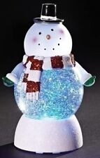 7.5 Inch Tall LED Snowman Swirl Dome Figurine