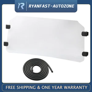 Resistant Flip Windshield Clear Scratch For Polaris General 1000 / 4 (2016+) - Picture 1 of 17