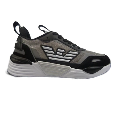 EMPORIO ARMANI Sneakers glitter argento - Immagine 1 di 4