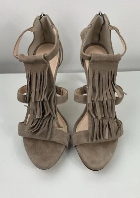 INC International Concepts Sayge Gamuza Taupe Flecos Plataforma Tacones Talla 8M Foto 1 de 4