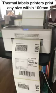 Thermal Label and bar code Printer with label holder - Picture 1 of 11