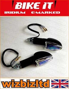 Par de indicadores de lanza de motocicleta con lente de iridio indulspecblki - Imagen 1 de 12