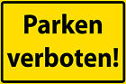 Ontrada Blechschild 12x18cm gewlbt Parken Verboten gelb Schild