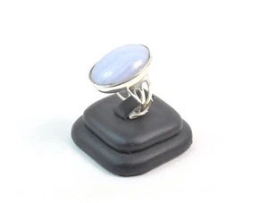 Anello in Calcedonio ovale e Argento 925. Made in Italy - Foto 1 di 3