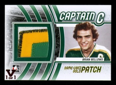 2012 CAPTAIN C GOLD GAME-USED JERSEY PATCH 5 BRIAN BELLOWS QUAD COLOR V FOIL 1/1 - Image 1 of 2