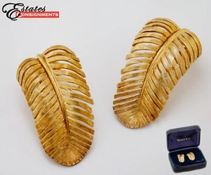 Orecchini in oro giallo 14 kt con piume Tiffany & Co. - Foto 1 di 8