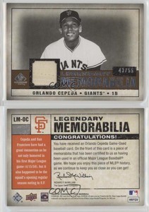 2008 SP Legendary Cuts Memorabilia Copper /55 Orlando Cepeda #LM-OC HOF