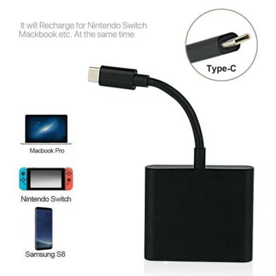 1080P 4K HDMI Adapter for Switch USBC HDMI Converter Type-C HUB Adapter - Image 1 of 4