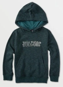 Volcom Boys Youth Slicer Hoodie Brit Blue Green Pullover Hoodie, XL - Picture 1 of 2