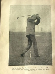 Antique Golf Memorabilia Photo of James Braid Golfing Print How to Play Driver - Picture 1 of 1