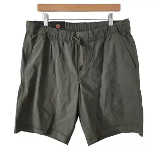 Copper & Oak Tech Shorts Pull on Stretch Elastic Waistband Green Men's Size L - Picture 1 of 9