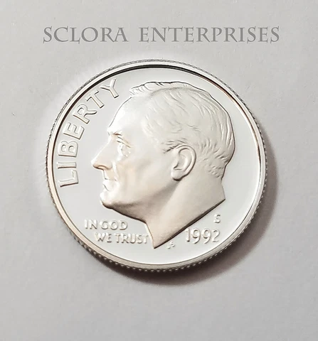 1992 S ROOSEVELT *90% SILVER PROOF* DIME **FREE SHIPPING** Cover