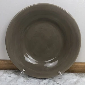 Pottery Barn SAUSALITO light brown Taupe 12 3/8" dinner plates LOT of 2 - Picture 1 of 3