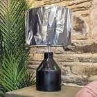 Black Marble Finish Table Lamp w/Shade