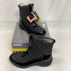 KHOMBU Sz 11W Boots Waterproof Front-Zip Winter-Megan Black A612618 $75 - Picture 1 of 14