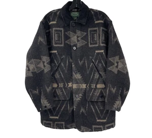 Ralph Lauren Country Wool Jacket Mens Small Gray Southwest Aztec Vintage - Picture 1 of 11