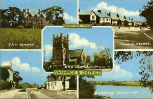 PRINTED MULTIVIEW POSTCARD OF SWANWICK, (NEAR RIPLEY), DERBYSHIRE BY FRITH