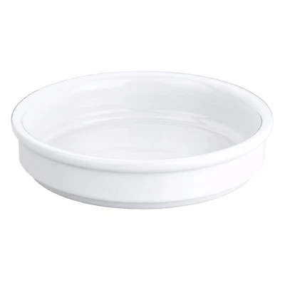 PILLIVUYT FRANCE, CATALAN, FRENCH PORCELAIN ROUND CREME BRULEE DISH, 5.5" DIA