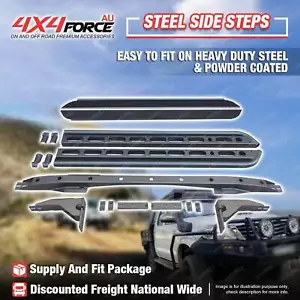 4X4FORCE Steel Side Steps Rock Sliders for Holden Colorado RC RG Rodeo RA R7 R9 - Picture 1 of 3